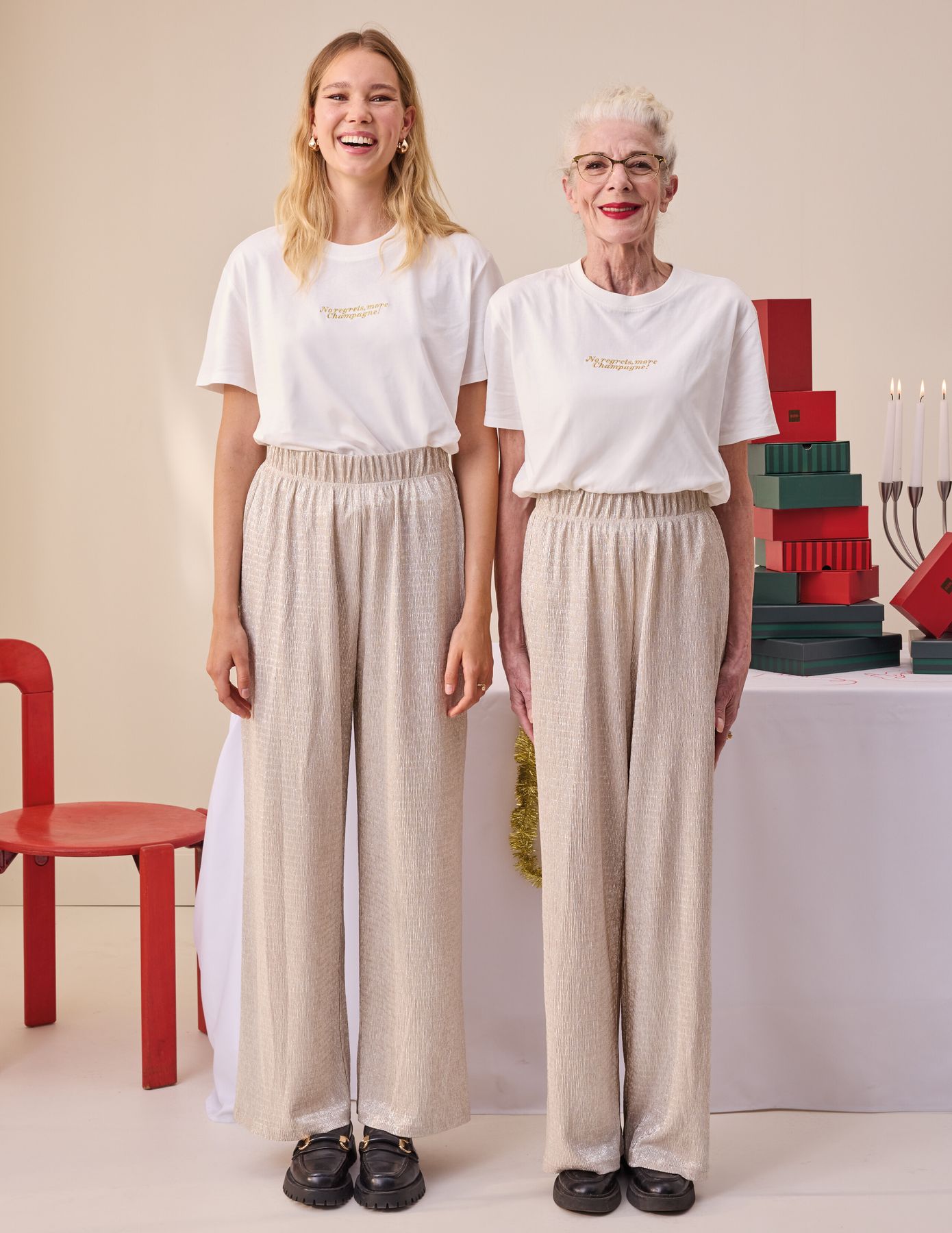 Pantalon texturé et pailleté