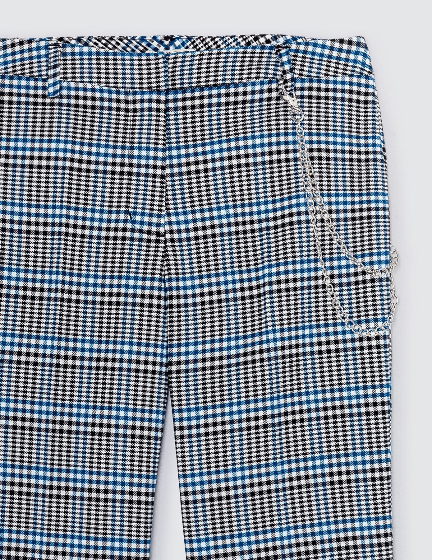 Pantalon carreaux avec chaine