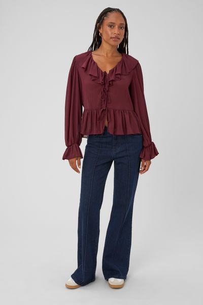 Blouse &agrave; volants