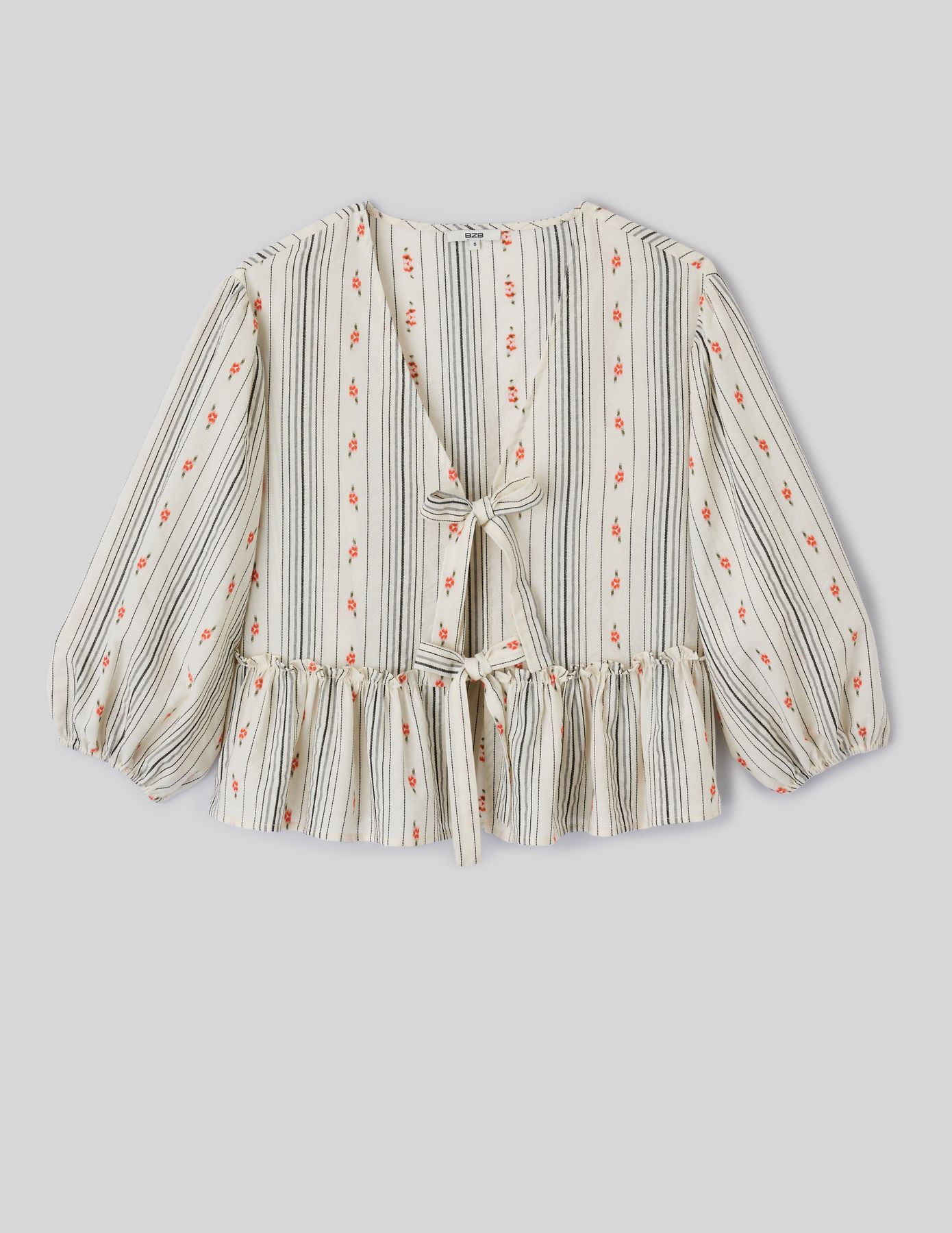 Blouse imprim&eacute;e &agrave; nouer