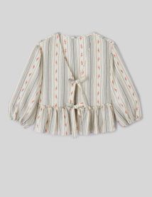 Blouse imprim&eacute;e &agrave; nouer