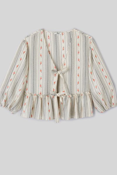 Blouse imprim&eacute;e &agrave; nouer