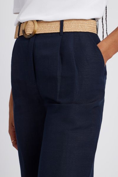 Pantalon lin avec ceinture