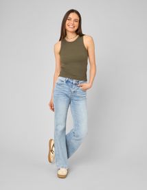 Jean flare taille basse