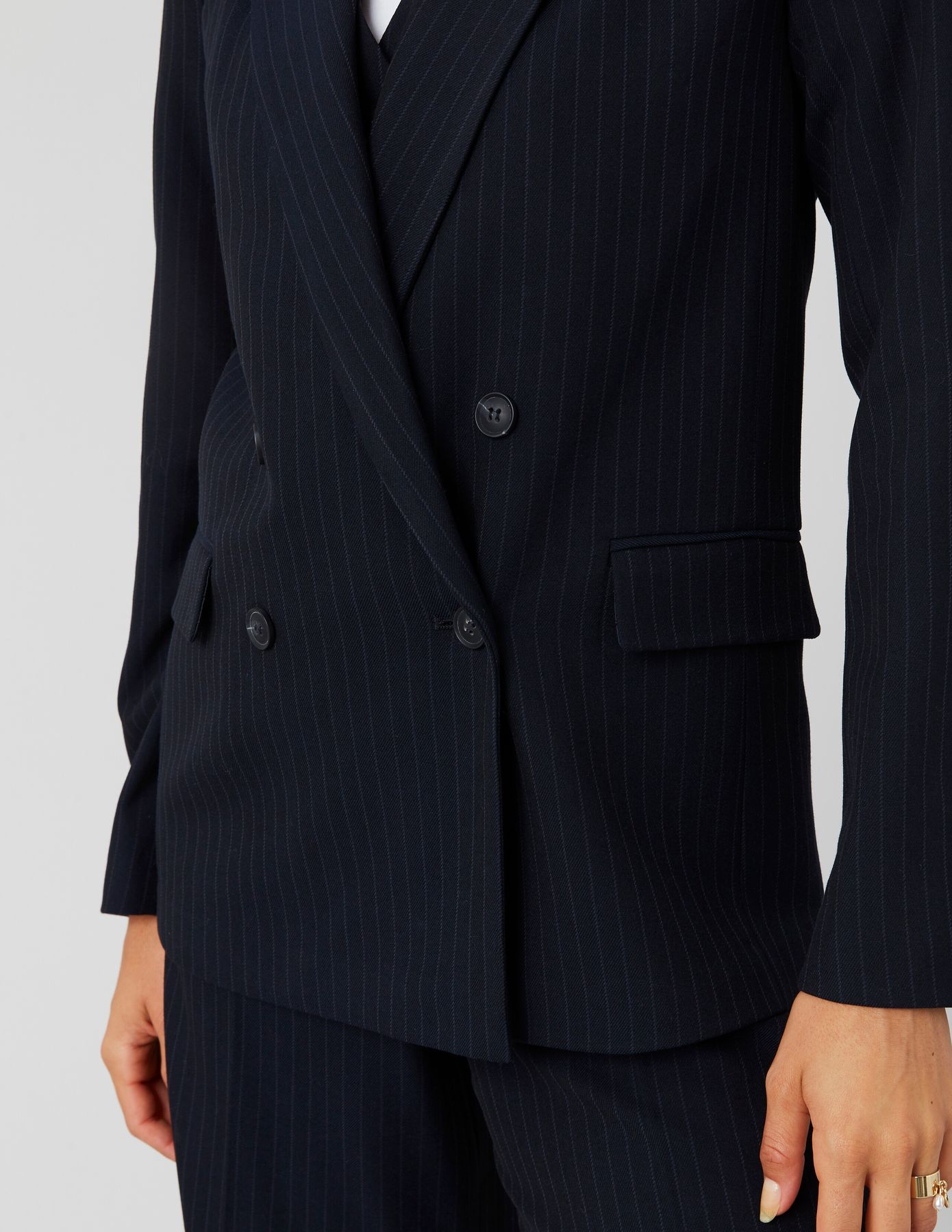 Veste blazer rayée polyester recyclé