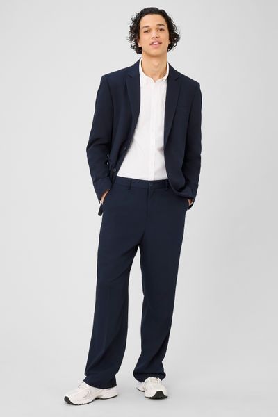 Pantalon urbain  fluide &agrave; plis