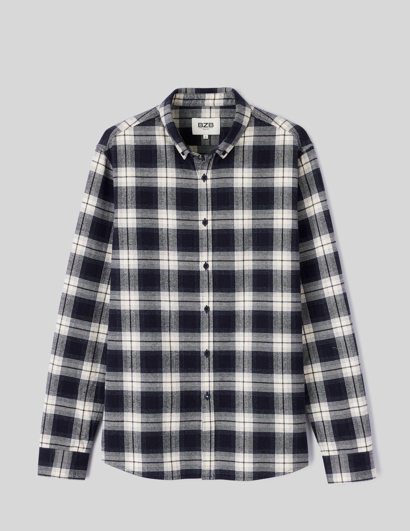 Chemise droite à carreaux