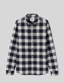 Chemise droite à carreaux