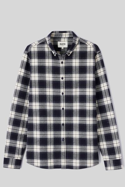 Chemise droite à carreaux