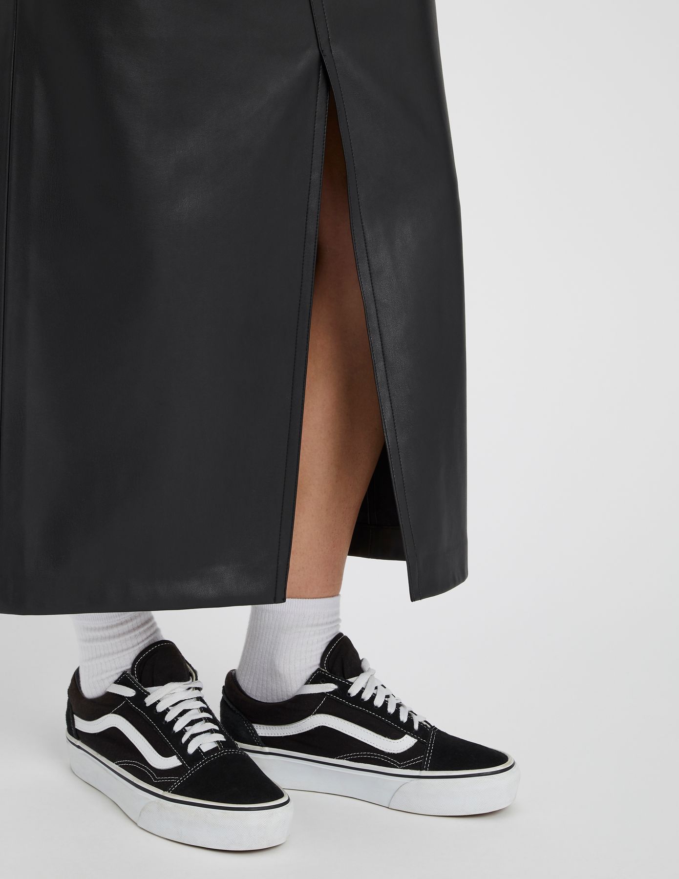 Jupe longue tissu enduit