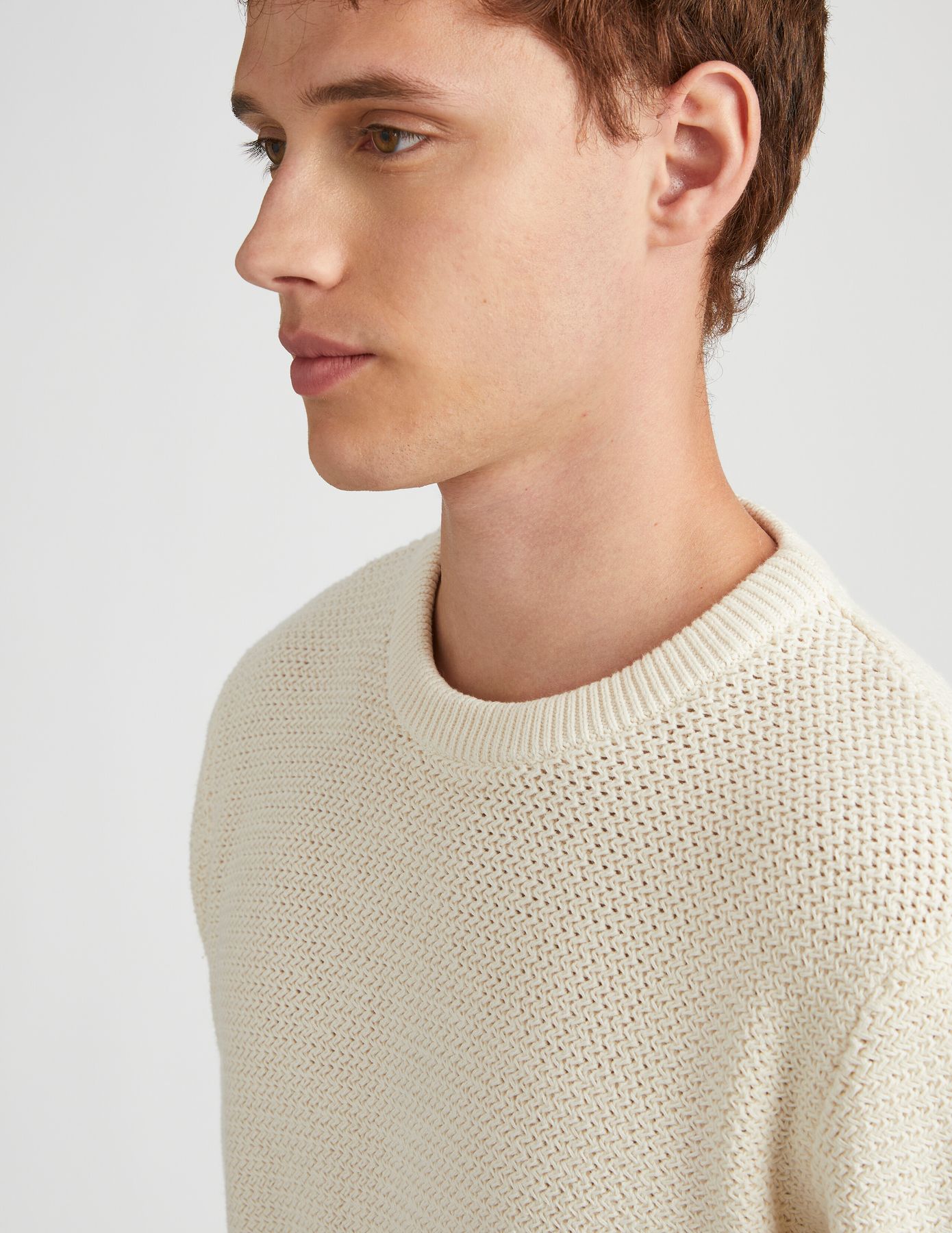 Pull matière fantaisie