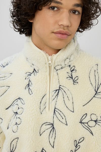 Sweat sherpa brodée