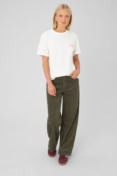 Pantalon wide leg velours