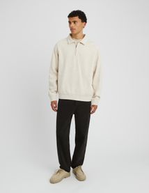 Sweat col polo zippé