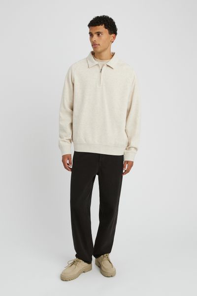 Sweat col polo zippé