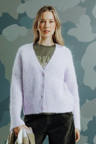 Gilet boutonné maille perlée