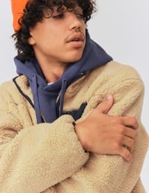 Blouson sherpa zipp&eacute;