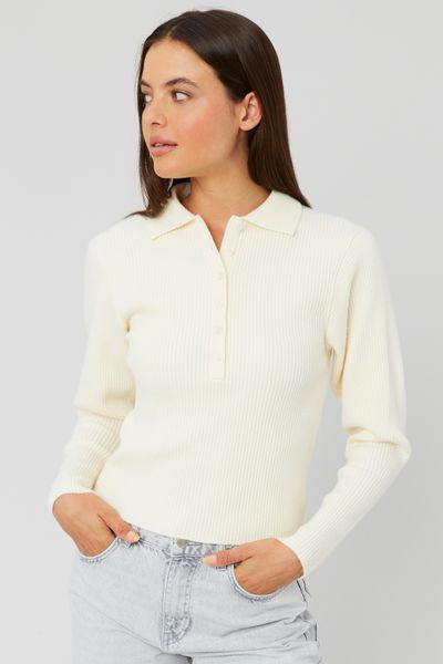 Pull maille côtelée