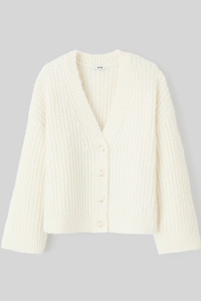 Gilet boutonné maille perlée