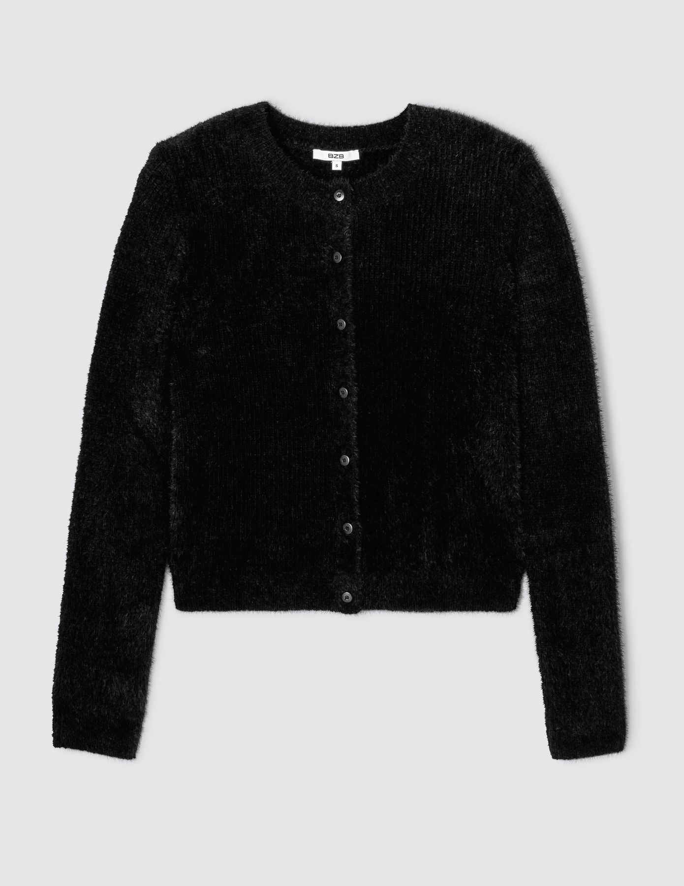 Gilet col rond fluffy
