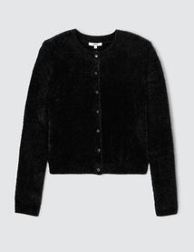 Gilet col rond fluffy