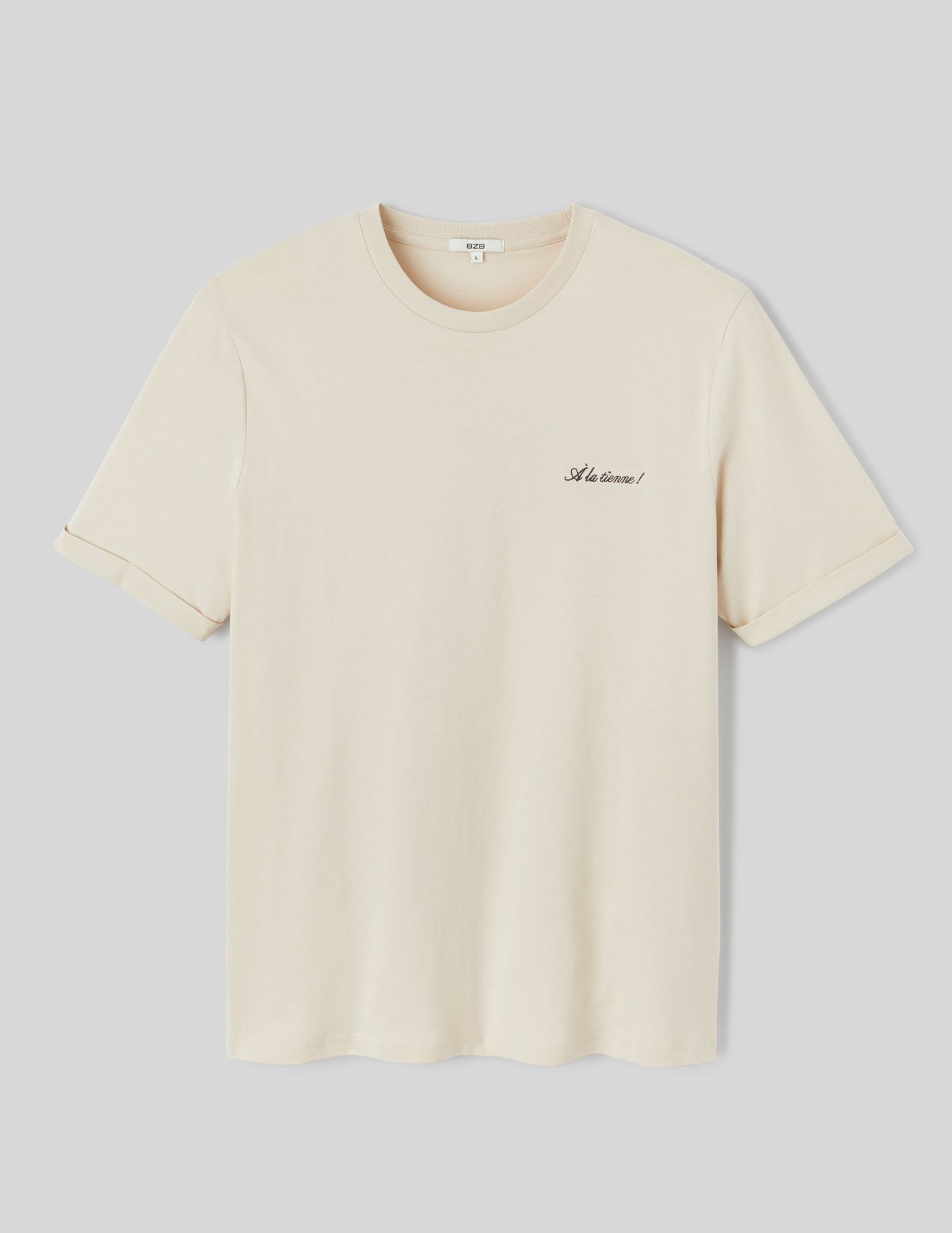 T-shirt broderie poitrine