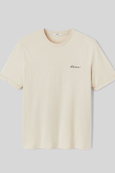 T-shirt broderie poitrine