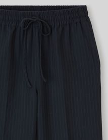 Pantalon rayé polyester recyclé