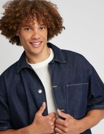 Chemise manches courtes en jean