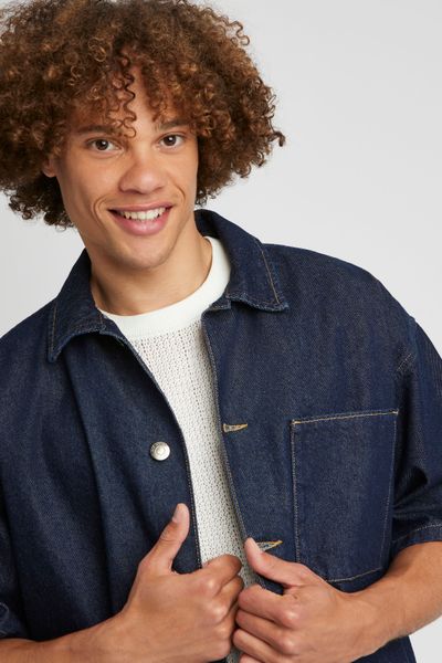 Chemise manches courtes en jean