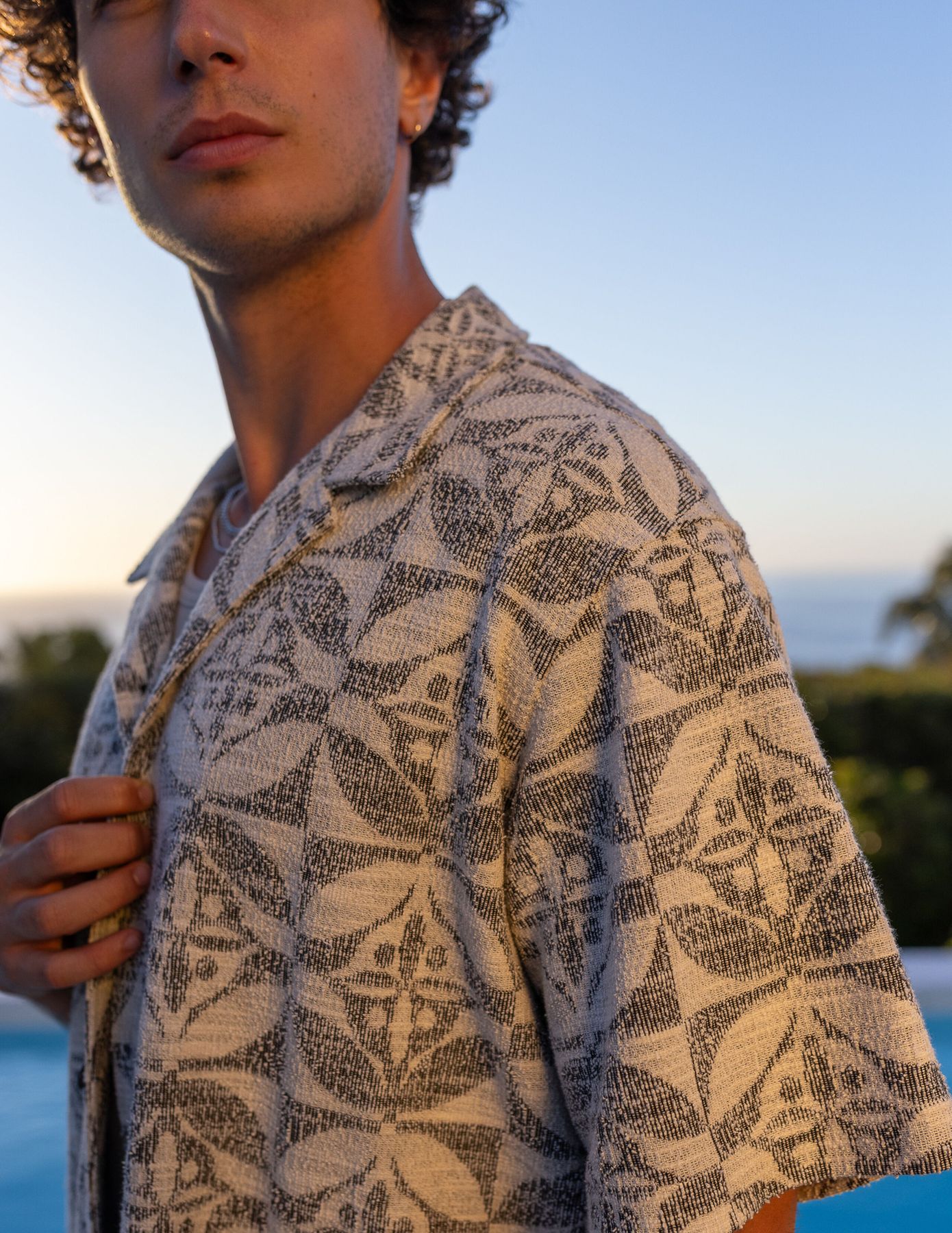Chemisette en maille Jacquard