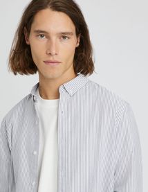 Chemise rayée droite