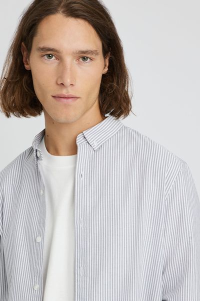 Chemise rayée droite