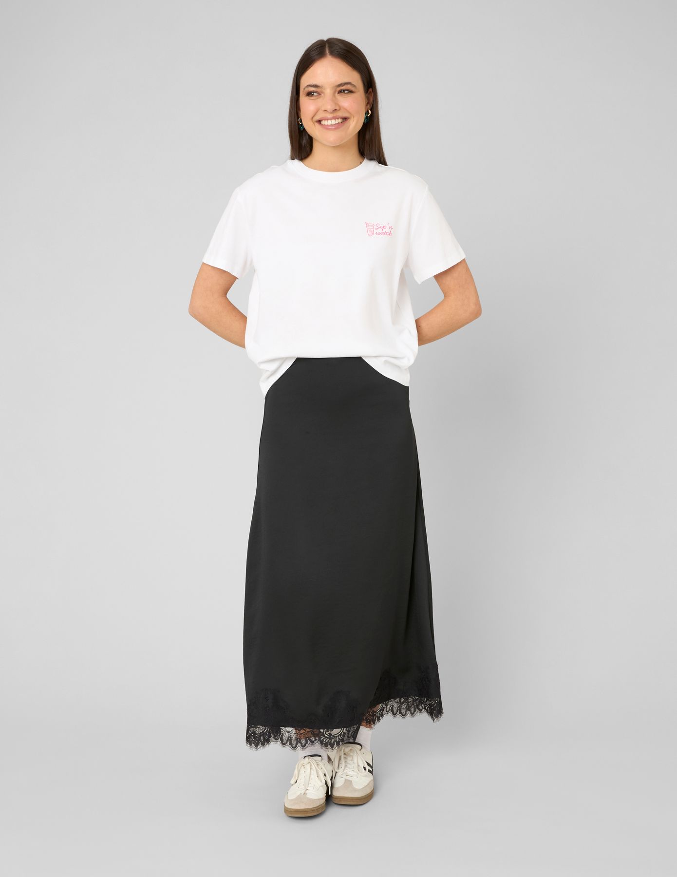 Jupe longue satin