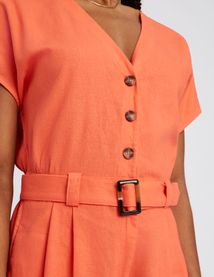 Combinaison short en lin