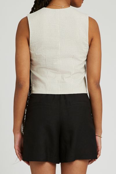 Gilet de costume ray&eacute;