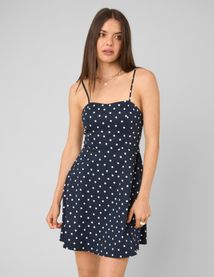 Robe &agrave; bretelles pois