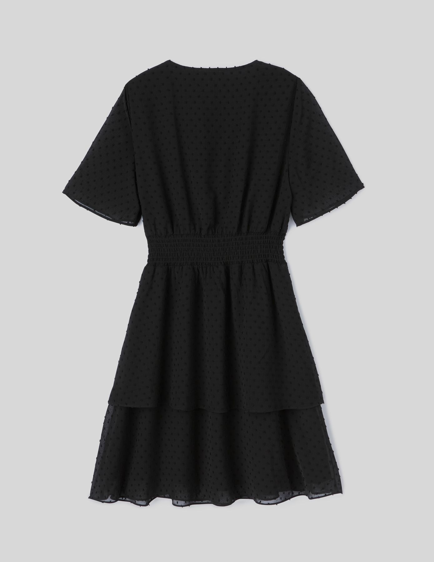 Robe courte plumetis en polyester recycl&eacute;