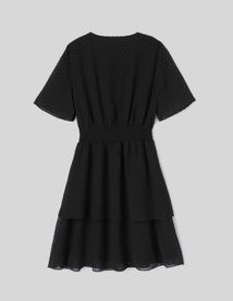 Robe courte plumetis en polyester recycl&eacute;