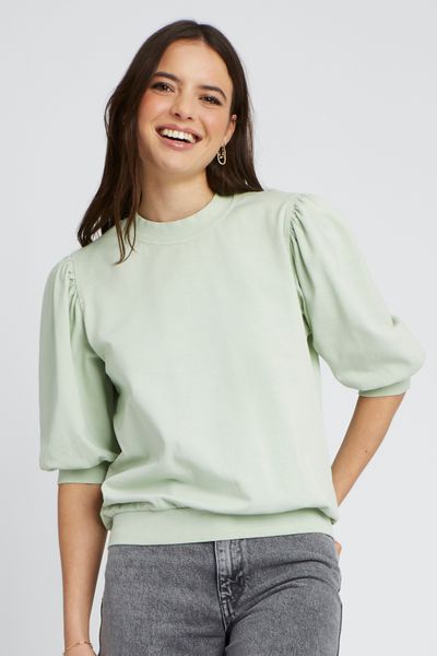 Sweat délavé avec fronces