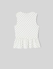 D&eacute;bardeur p&eacute;plum &agrave; pois