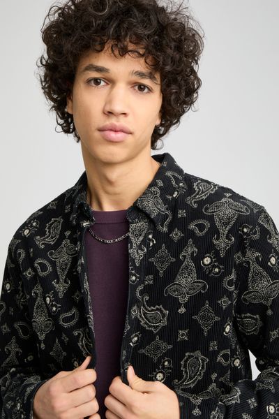 Chemise en velours imprimée