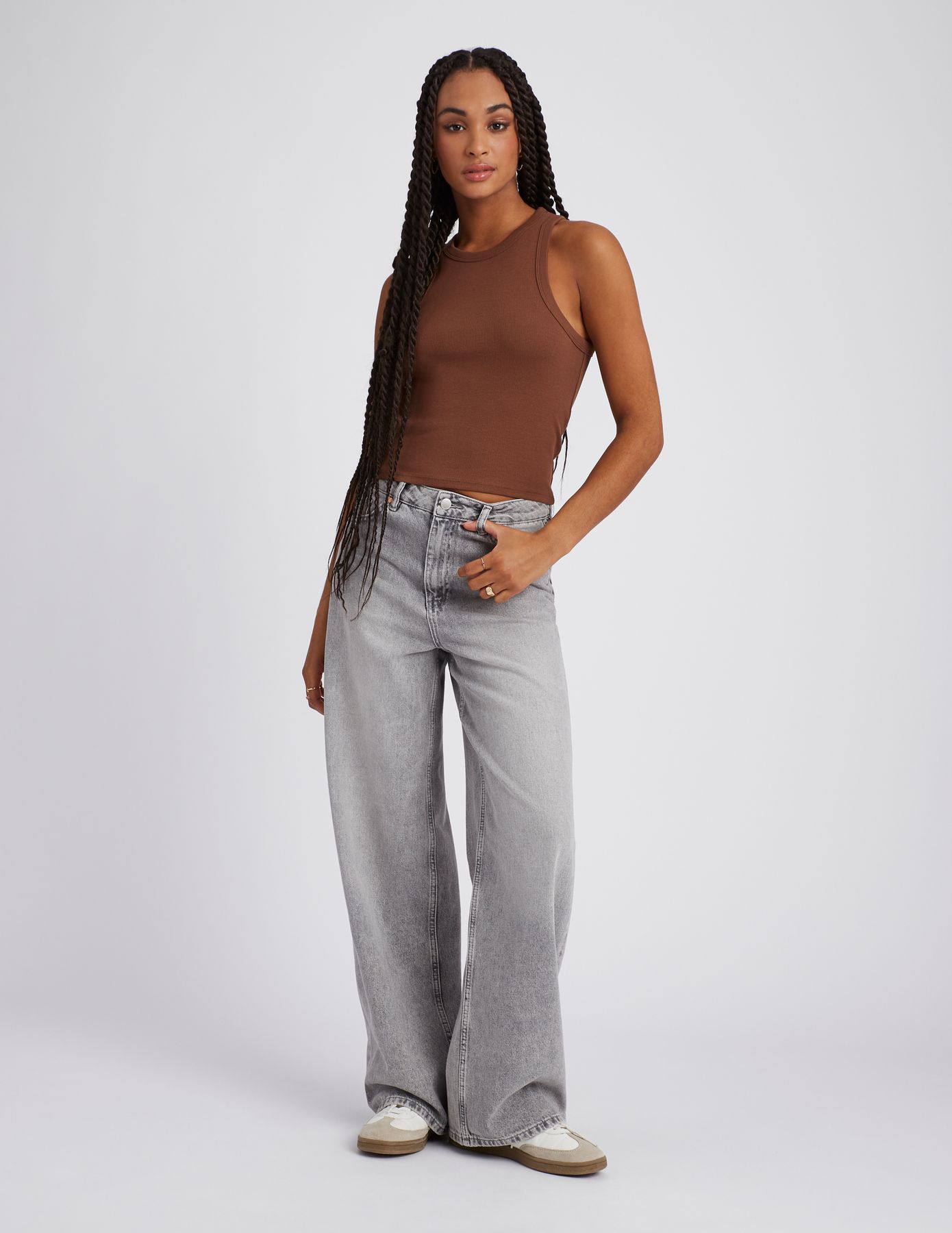 D&eacute;bardeur maille c&ocirc;tel&eacute;e uni