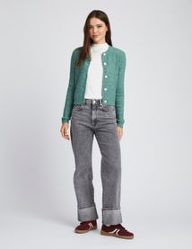 Gilet col rond boutonné
