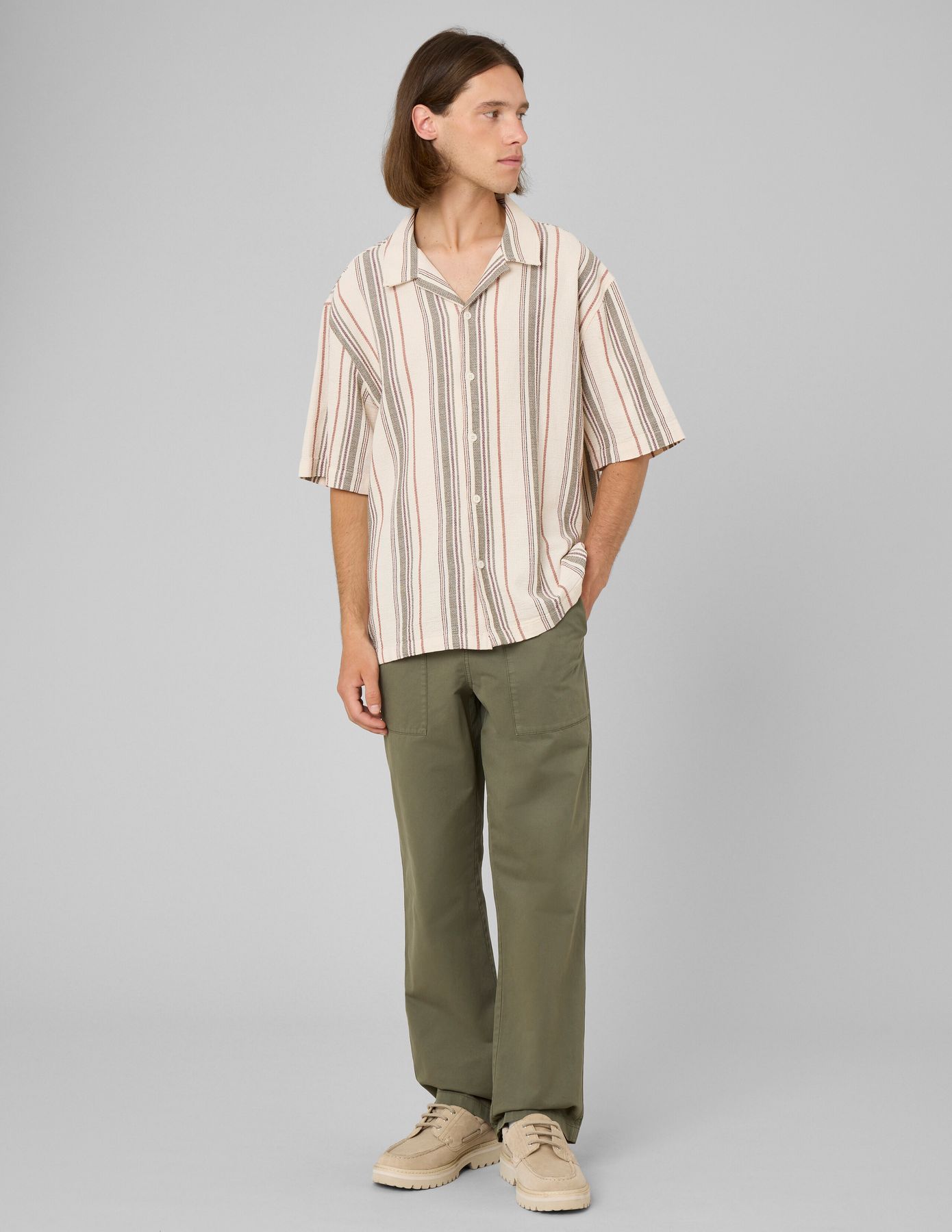 Chemise manches courtes ray&eacute;e