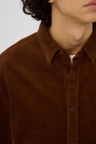 Chemise droite en velours