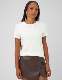 T-shirt &agrave; studs
