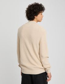 Pull avec col montant zippé