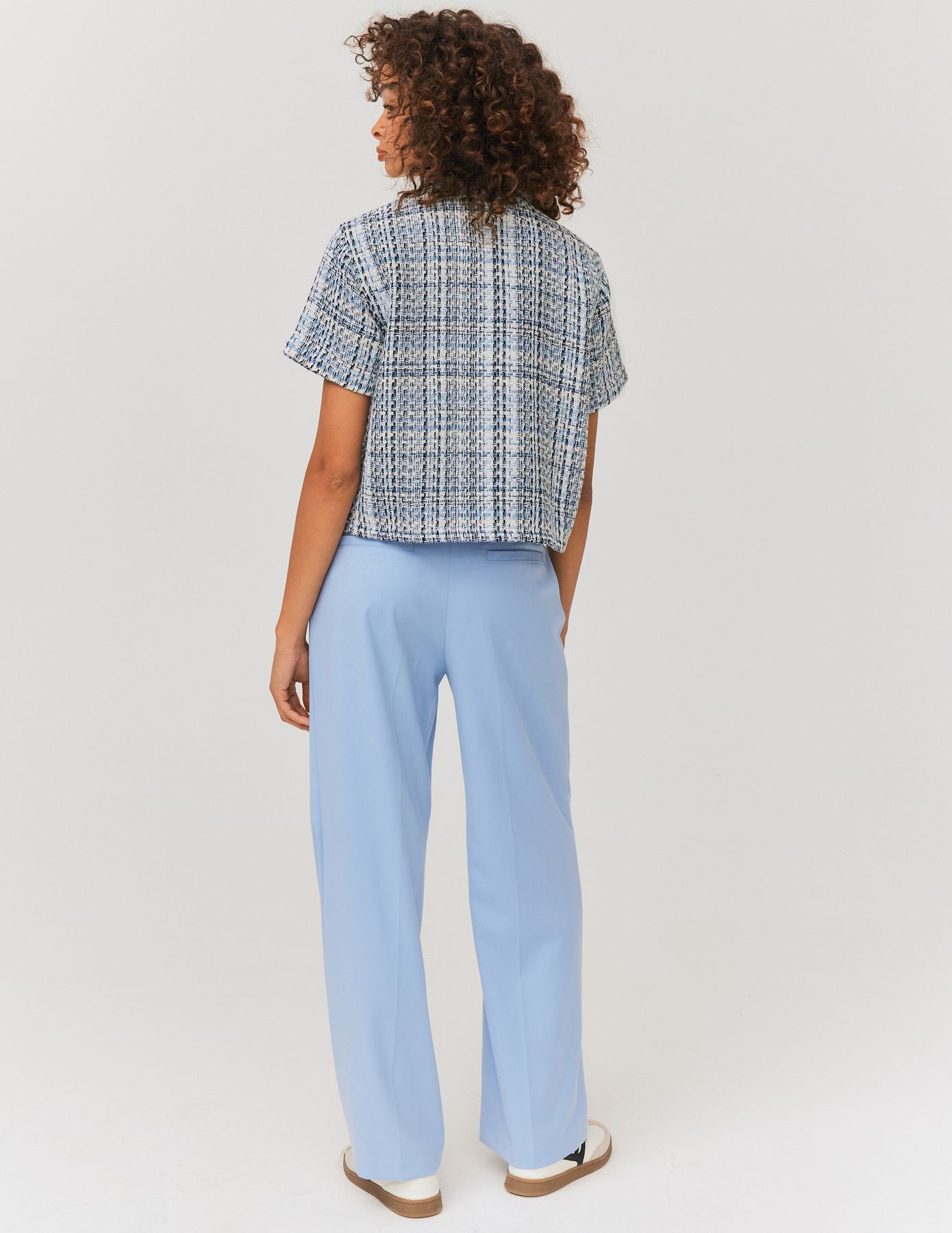 Chemise manches courtes en tweed