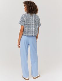 Chemise manches courtes en tweed